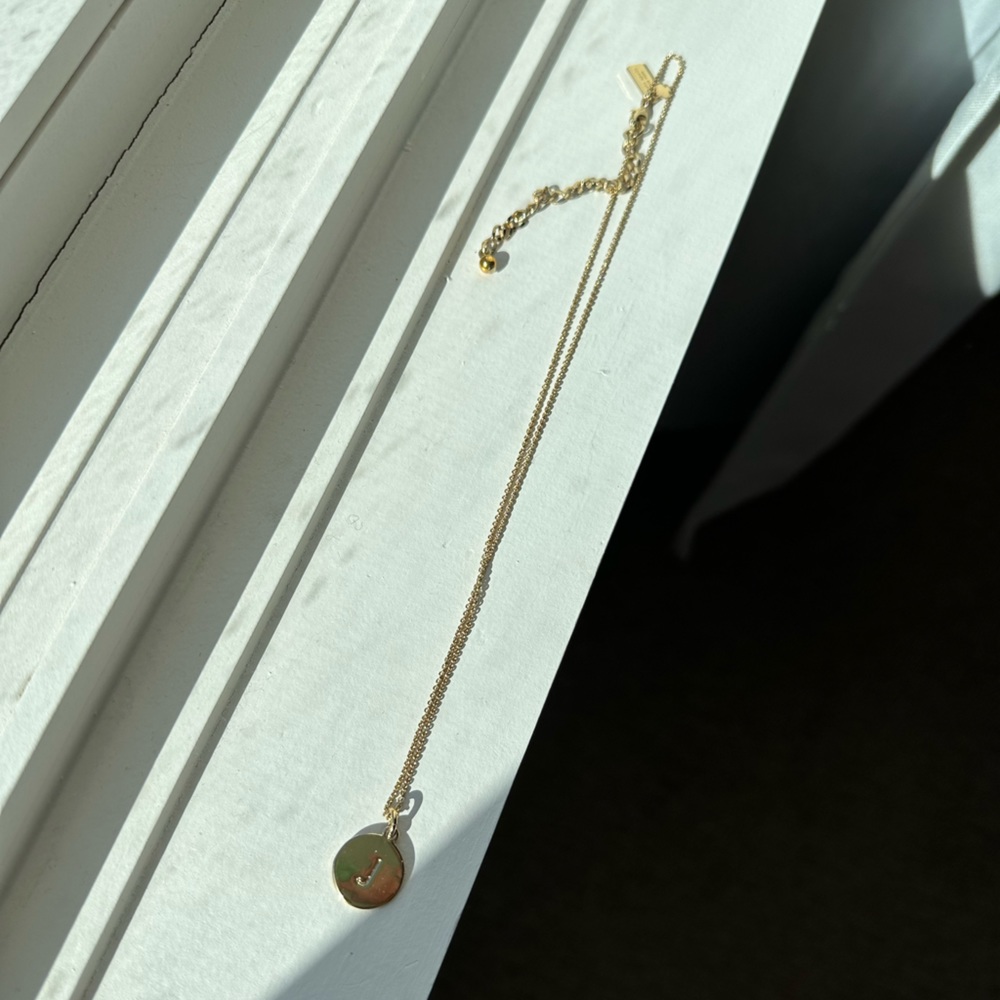Kate Spade J Pendant Necklace - Gold